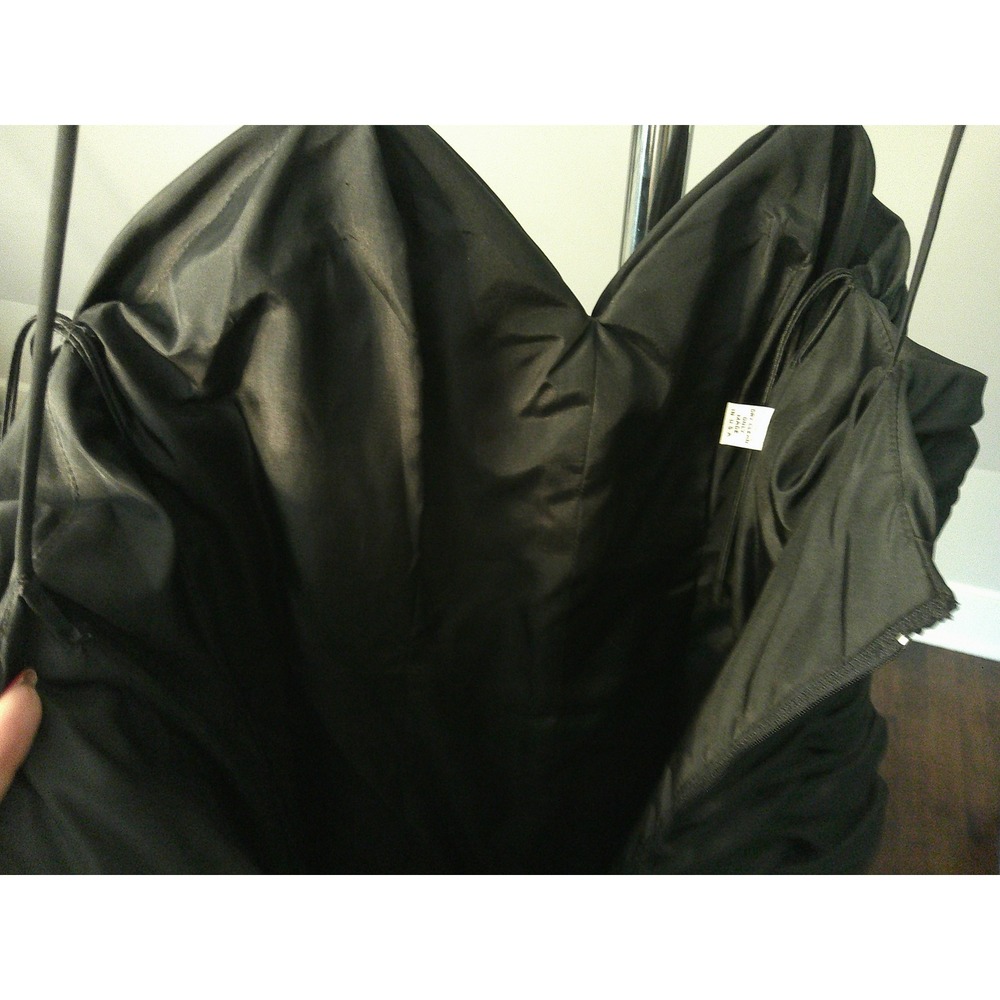 Chris Kole Cocktail Dress Womens Small Black Excellent Vintage Ruched Bubble Hem - Picture 9 of 14